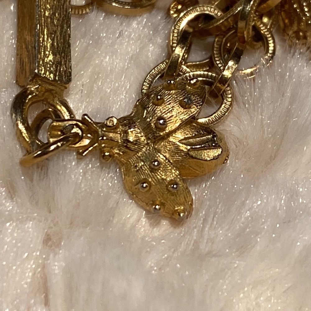 Bars Filagree Balls and A Ladybug Necklace